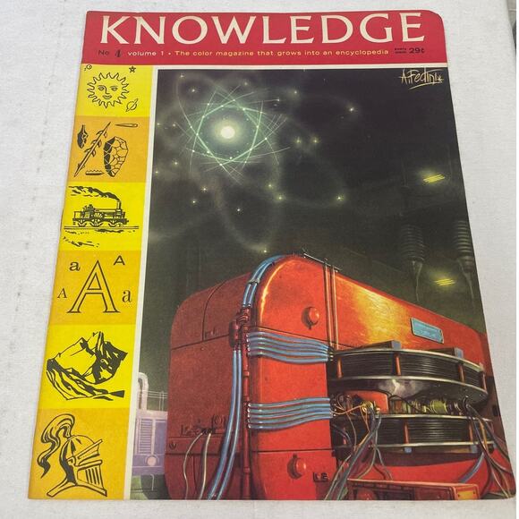Vintage 1963 Knowledge No 4 Vol 1 Atoms Phosphorus Burundi Paperback Magazine - Picture 1 of 4